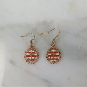 Stripped anchor earrings